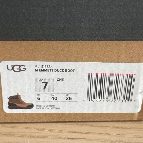 UGG boots Men's Emmett duck waterproof boot 7 brown Black Lace-Up ankle winter - Picture 12 of 12